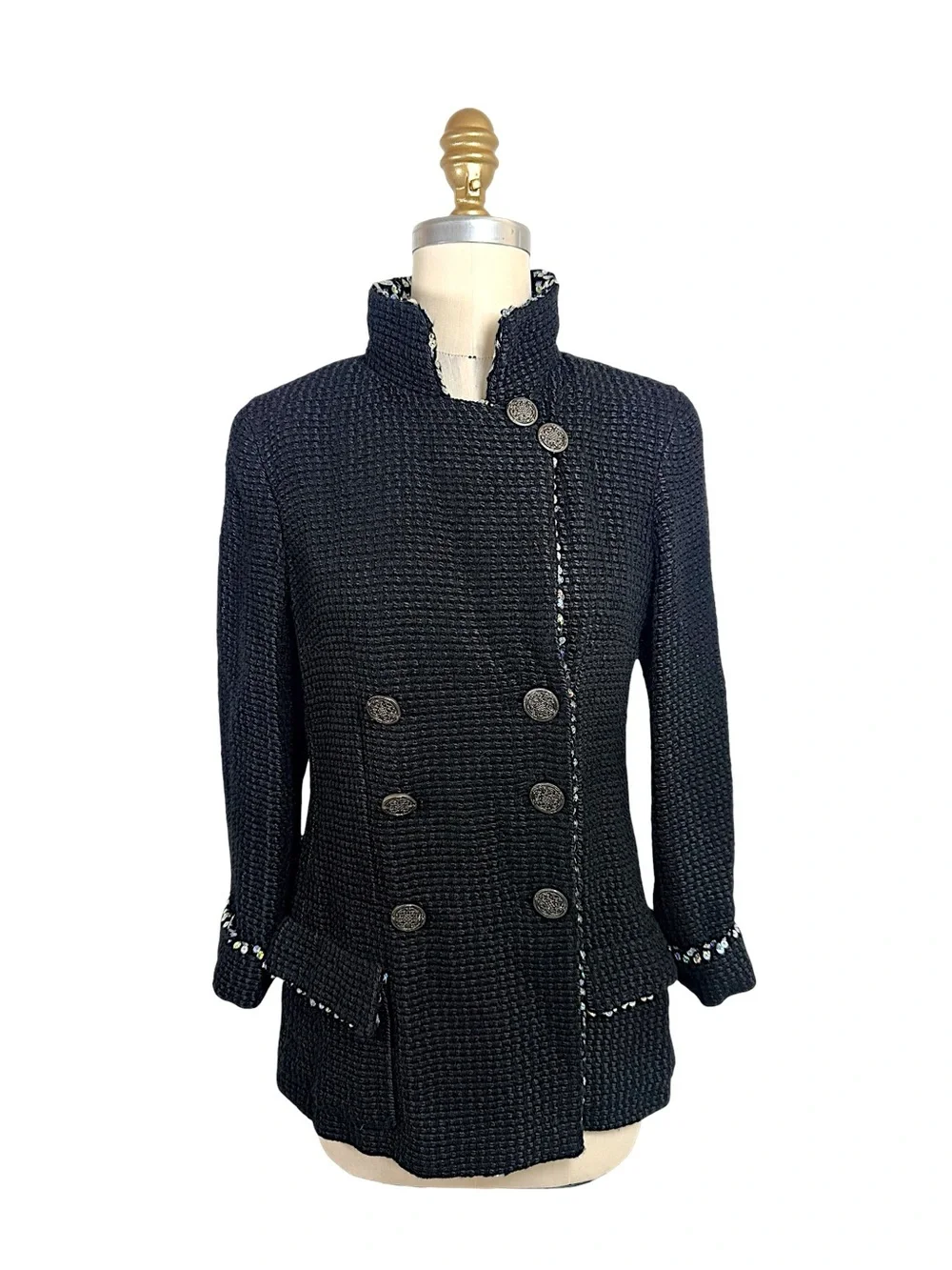 Chanel 10A Black Sequin Trim Jacket | Karl Lagerfeld